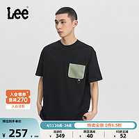 Lee 24春夏新品舒适版圆领网眼口袋设计男短袖T恤休闲LMT0081403RX