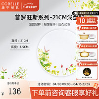 CORELLE 康宁餐具 碗碟套装饭碗家用乔迁高档餐具普罗旺斯玻璃餐具整套 普罗旺斯21cm浅盘