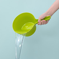 CHAHUA 茶花 水瓢塑料加厚长柄带嘴水勺厨房用品水舀子浴室水勺 绿色1个