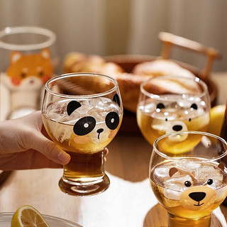 品喻 PINYU）玻璃杯精酿啤酒杯家用高端创意水杯大容量饮料果汁杯子熊猫