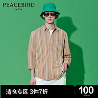 PEACEBIRD 太平鸟 中袖外穿式衬衫