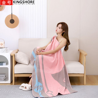 KINGSHORE 金号 KING SHORE）纯棉浴巾A类加大加厚家用柔软吸水单条装 红色180*80cm 600g/条