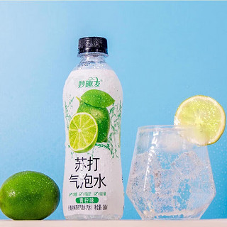 MIAOQUYOU 妙趣友 0糖0脂0卡苏打气泡水360ml*6瓶 果味饮料整箱 清新青柠味