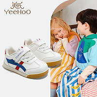 百亿补贴：YeeHoO 英氏 儿童板鞋2024春季新款男女童运动休闲鞋中小童魔术贴小白鞋