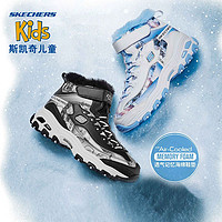 百亿补贴：SKECHERS 斯凯奇 童鞋冬季新款儿童雪地靴加绒女童靴子加绒保暖棉靴302532L