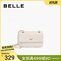 BeLLE 百丽 包包女2024新款高级质感时尚通勤褶皱腋下单肩小方包X6791CX3