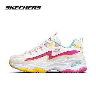 SKECHERS 斯凯奇 女鞋闪电熊猫鞋2024春夏新款低帮休闲老爹鞋网面运动鞋