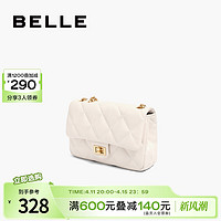 BeLLE 百丽 包包斜挎包女黑色小香风链条包商场小包单肩包X6593AX3