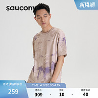 Saucony索康尼官方正品秋冬男子潮流宽松短袖T恤时尚出街休闲日常