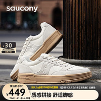 saucony 索康尼 CROSS JZ板鞋男女低帮夏季透气百搭休闲运动鞋子男 灰白 41