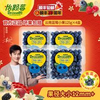怡颗莓 Driscoll's云南蓝莓小果125g*4盒当季限量新鲜采摘宝宝果径12mm+