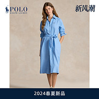 RALPH LAUREN 女装 24年夏配腰带亚麻连衣裙RL25503