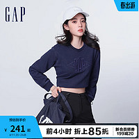 Gap 盖璞 男女装2024春季INDIGO复古水洗长袖卫衣877002 深蓝色 170/92A(M)亚洲尺码