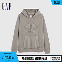 Gap 盖璞 男女装冬2023LOGO纯棉加厚保暖卫衣连帽837458 灰棕色 185/104A(XXL)亚洲尺码