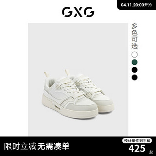 GXG 男鞋板鞋男潮流运动板鞋休闲鞋板鞋厚底男休闲鞋 米白 39