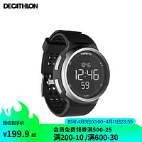 DECATHLON 迪卡侬 运动手表男W900数字电子表女多功能跑步游泳防水智能亮黑-2047263