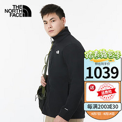 THE NORTH FACE 北面 软壳衣男春季户外休闲运动服防风保暖透气防泼水立领外套 83TEJK3/黑色/立领夹克 S/165