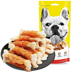 YaHo 亚禾 宠物零食狗狗磨牙棒鸡肉绕奶骨100g 比熊泰迪中小型犬咬胶零食