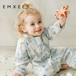 EMXEE 嫚熙 婴儿分腿睡袋儿童宝宝春夏四季纱布长袖睡袋 嫚熙大鹅 90cm