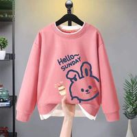 移动端：LUOTONGOU 洛童欧 女童t恤长袖春秋打底衫儿童秋衣上衣服外穿中大童打底衣小学生T恤