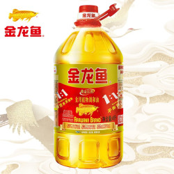 金龙鱼食用植物调和油桶装色拉油黄金比例调和油4l