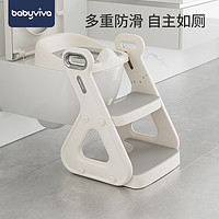 babyviva 儿童马桶坐便器男女宝宝坐便圈阶梯式折叠踩脚凳小孩专用