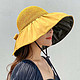  女士渔夫帽 可折叠防晒沙滩草帽　