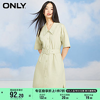 ONLY 奥莱夏季简约通勤风五分袖短裙衬衫连衣裙女