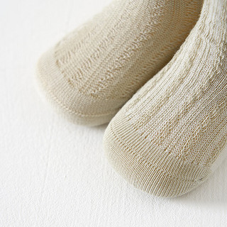 童泰（TONGTAI）婴儿长筒袜夏季薄款宝宝袜子透气提花网眼儿童绿色长袜3双装 绿色 0-6月