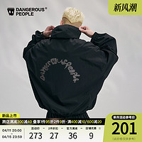 Dangerous People Dangerouspeople薛之谦dsp休闲手绘字体百搭宽松潮连帽薄夹克外套