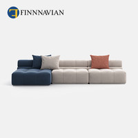  FINNNAVIAN/芬·纳维亚 真皮组合 沙发  粗麻/绒布【颜色可】