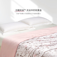 堂皇家纺被子被芯60支兰精印花天丝夏凉被单人双人空调被 桃时 夏被220X240