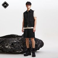 金林德伯格(J.Lindeberg)夏季耐穿耐洗时尚翻盖口袋工装马甲男士5242LW001 RPR黑色 180/100A/L