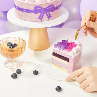 元祖（GANSO）6号紫晶蓝莓500g 慕斯蛋糕蛋糕同城配送当日达女友 6号（1-2人食用）