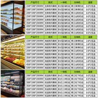 粤鹿冷藏展示柜风幕柜冰箱商用麻辣烫凉菜风冷无霜酒水果熟食饮料蔬菜阶梯保鲜柜点菜柜冷冻柜冷鲜柜16 2.5（生鲜乳制5~0°分体机包安装