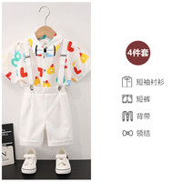 萝卜呗呗儿童礼服 衬衫+短裤+背带+领结 110cm体重32-38斤