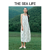 THE SEA LIFE 印花设计连衣裙女24春季优雅时尚吊带连衣裙15027 水雾色 S