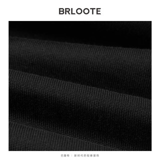 巴鲁特（Brloote）男装夏季纯棉短袖T恤时尚字母印花男士上衣 白色 175/96A
