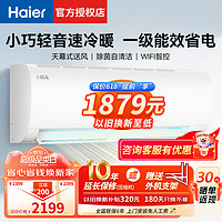 Haier 海尔 空调小一匹一级能效小卧室小型空调小1匹小尺寸快速冷暖防直吹56℃自清洁除湿变频空调挂机