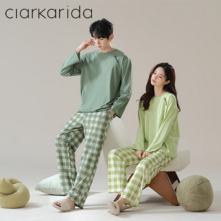 Clarkarida「小团团」熊猫睡衣春季长袖纯棉男女可外穿家居服 男款 L