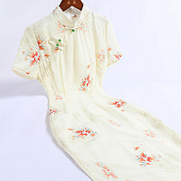 戚薇改良夏季旗袍女新中式国风日常可穿连衣裙2024年轻款少女 黄色 S