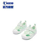 乔丹（QIAODAN）童鞋2024夏款女婴童大网孔框子鞋透气运动鞋-21 轻透绿/无垠绿