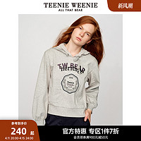 TEENIE WEENIE TeenieWeenie小熊奥莱春装学院风休闲时髦拼接连帽卫衣上衣女