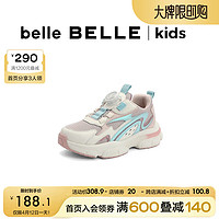 BeLLE 百丽 透气网面老爹鞋童鞋商场同款休闲拼色运动鞋C3102C83 米色 35