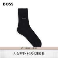 BOSS2024年夏季男士弹力棉混纺短袜 001-黑色-EU:43-46 EU:39-42