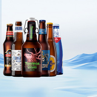 青岛啤酒 精酿组合6种组合12瓶箱啤王子白啤黑啤IPA皮尔森琥珀拉格