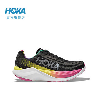 HOKA ONE ONE男女款夏季马赫X竞训公路跑步鞋MACH X缓震轻便透气 黑色 / 银色-男 44.5