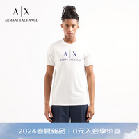 阿玛尼EMPORIO ARMANI ARMANI EXCHANGE24春季AX男装印花LOGO圆领短袖T恤