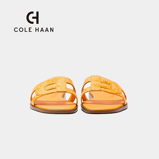 colehaan/歌涵 女士凉鞋 2024春夏时尚皮面一脚蹬休闲通勤拖鞋W30555 橘色 35