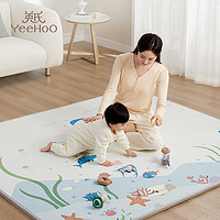 英氏（YEEHOO）婴儿爬行垫双面加厚家用地垫儿童客厅游戏毯整张防水xpe爬爬垫 145*181CM